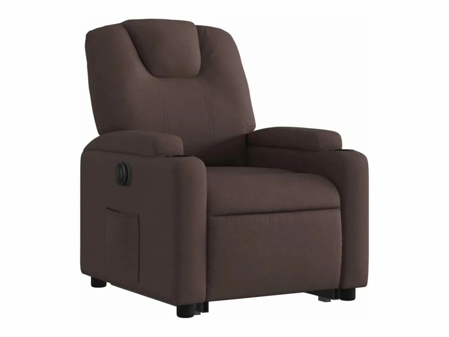 Sillón eléctrico reclinable elevable de tela marrón oscuro < vidaxl Best