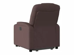 Sillón eléctrico reclinable elevable de tela marrón oscuro < vidaxl Best