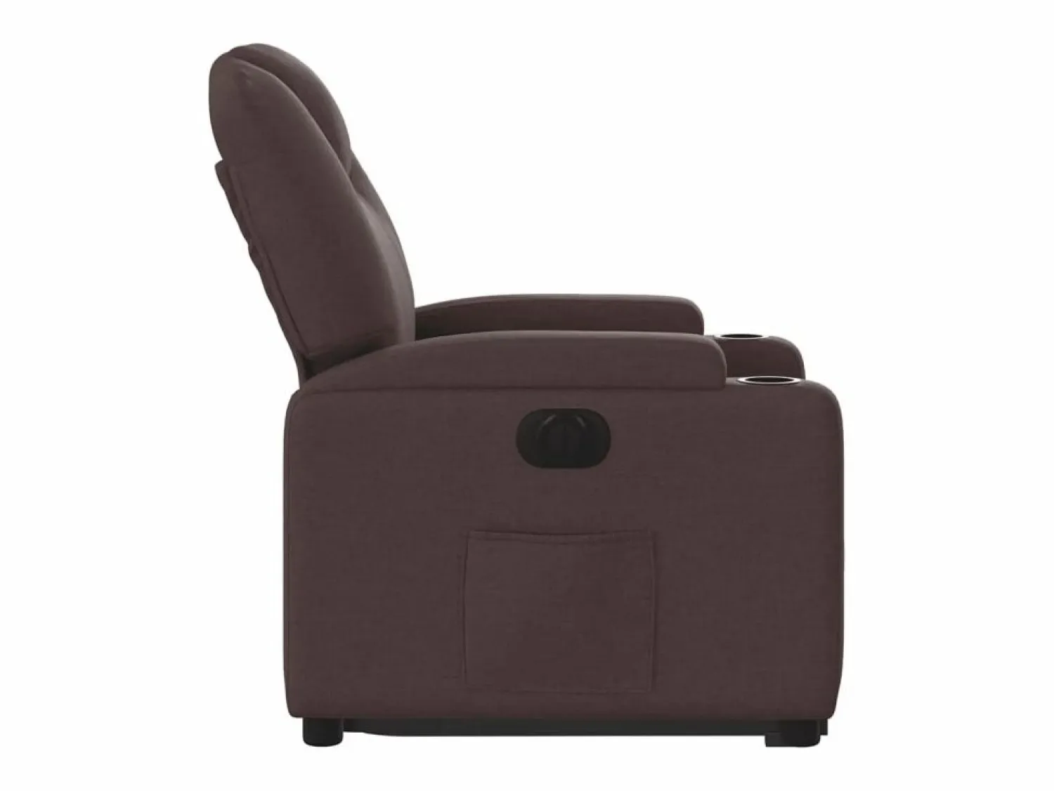 Sillón eléctrico reclinable elevable de tela marrón oscuro < vidaxl Best