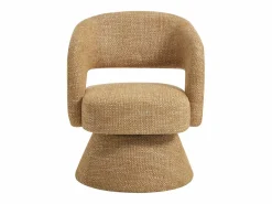 Maison Céphy Sillón * Sillón giratorio de tela texturizada amarillo NAROLIA Mostaza