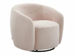 Sillón giratorio en piel sintética de pelo color VEREIDE < Vente-unique Clearance