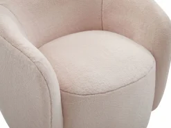 Sillón giratorio en piel sintética de pelo color VEREIDE < Vente-unique Clearance