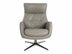 Angel Cerda Sillón De Piel | Sillón giratorio reclinable piel gris oscuro 5092