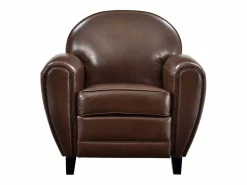 Rendez-Vous Déco Sillón Club * Sillón marrón de cuero recubierto - Club Marru00f3n