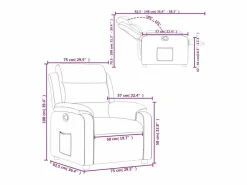 Sillón reclinable de cuero sintético < vidaxl Outlet