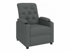 Sillón reclinable de tela oscuro < vidaxl Hot