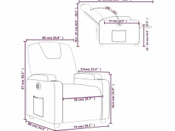 Sillón reclinable eléctrico de tela < vidaxl Hot