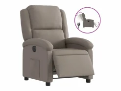 vidaxl Sillón Relax * Sillón reclinable eléctrico tela gris taupé Topo