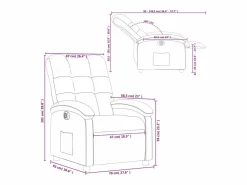 Sillón reclinable eléctrico tela oscuro < vidaxl Outlet
