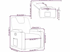 vidaxl Sillón Relax * Sillón reclinable elevable de tela color Crema