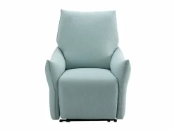 Vente-unique Sillón Relax | Sillón relax eléctrico de tela azul claro estilo contemporáneo MODOC