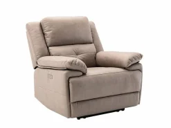 Sillón relax eléctrico de tela gris con 1 puerto USB DOLENE < Vente-unique Sale