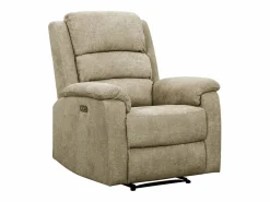 Sillón relax eléctrico de tela reposapiés y respaldo reclinables NEVERS < Vente-unique Discount
