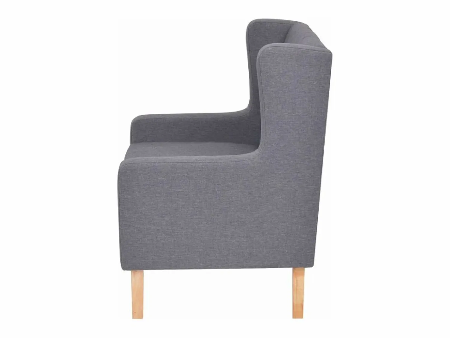Mobikasa Sillón Club * Sillón silla asiento de salón sofá club de diseño sala de estar tela 1102324 Gris
