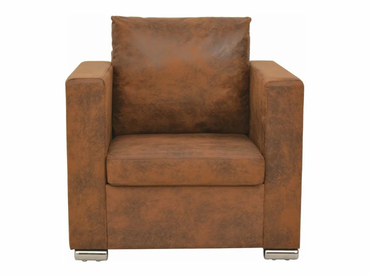 Mobikasa Sillón Club | Sillón sillón sillón club sofá salón piel sintética marrón 1102124/3