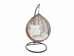 Sillón suspendido huevo resina color natural MOJO < Miliboo Outlet