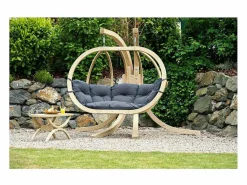 Amazonas Sillón Colgante * Sofá colgante Globo Verde Real - cojín impermeable Verde pino