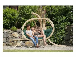 Amazonas Sillón Colgante * Sofá colgante Globo Verde Real - cojín impermeable Verde pino