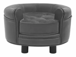 Sofá para perros felpa y cuero sintético 48x48x32 cm < Clicnbuy Clearance