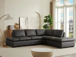 LINEA SOFA Todos Los Sofás|Sofá De Piel | Sofa rinconera de piel, marrón, angulo derecho ONYX II