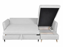 Sofá cama con chaise longue a la derecha y canapé - DRISS < Miliboo
