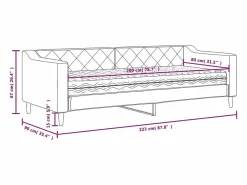 vidaxl Cama Diván | Sofá cama con colchón tela gris taupe 80x200 cm