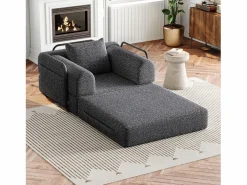 Hauss Spole Sillón Cama * Sofá cama convertible - Individual - Tela de chenilla Gris