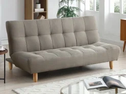 Sofá cama de 3 plazas clic-clac de tela ESTEBAN < Vente-unique Discount
