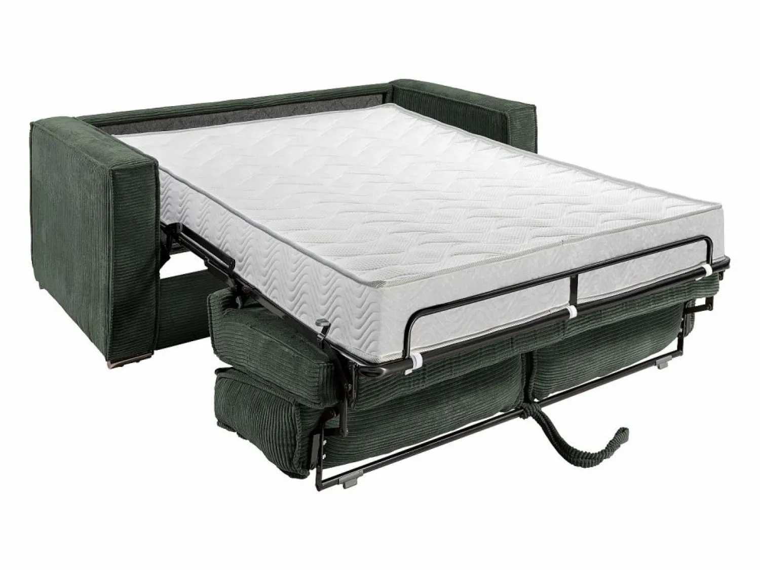 Sofá cama de 3 plazas con apertura italiana de pana beige LORETO < Vente-unique Sale