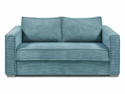 Sofá cama de 3 plazas de apertura rápida de pana beige LORETO < Vente-unique Outlet