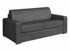 Sofá cama de 3 plazas de cuero - Sofá cama de 140 cm - Colchón de 14 cm - CALITO < Vente-unique Sale