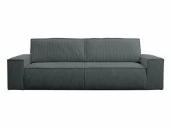 Sofá cama de 4 plazas de pana gris - AMELIA < Vente-unique Best