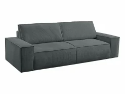 Sofá cama de 4 plazas de pana gris - AMELIA < Vente-unique Best