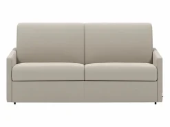 Sofá cama de 3 plazas de tela tipo italiano gris - Colchón de espuma 18 cm - CALIFE < Vente-unique Sale