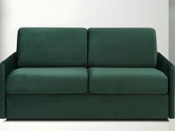 Sofá-cama de 3 plazas de terciopelo CALIFE < Vente-unique Outlet