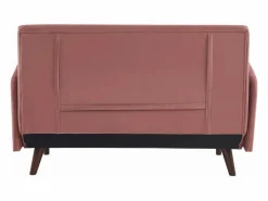 Sofá cama de terciopelo con patas de madera, 2 plazas viejo < Sweeek Best