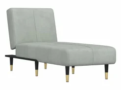 Diván Cama | Sofá cama de terciopelo claro PWFG37275