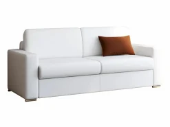 Sofá cama italiano 4p 22 cm piel sintética CALITO < Vente-unique Best