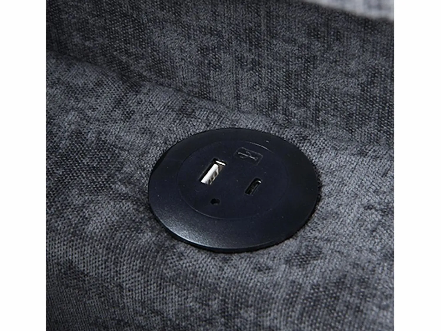 Sofá cama multifuncional - respaldo ajustable - reposabrazos con bandas luminosas LED - Puerto USB/Type-C - < ModernLuxe