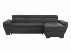 Sofá cama ángulo derecho bimateria piel JONOVA - Antracita < LINEA SOFA