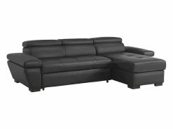 Sofá cama ángulo derecho bimateria piel JONOVA - Antracita < LINEA SOFA