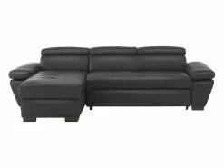 LINEA SOFA Todos Los Sofás|Sofá - 4 Plazas | Sofá cama ángulo izquierdo bimateria piel JONOVA Antracita