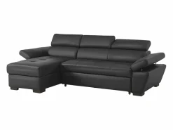 LINEA SOFA Todos Los Sofás|Sofá - 4 Plazas | Sofá cama ángulo izquierdo bimateria piel JONOVA Antracita