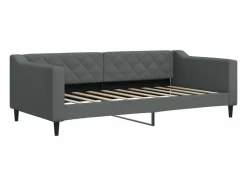 vidaxl Cama Diván|Cama Nido | Sofá cama nido con cajones tela oscuro 90x190 cm