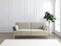 Sofá cama 3 plazas clic-clac de tela AMBRILO < Vente-unique Best
