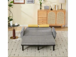 Sofá cama 2 plazas de pana - convertible en cama o chaise longue < OKWISH Outlet