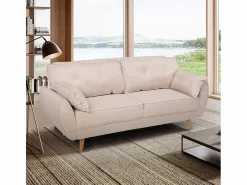Sofá cama reclinable de diseño nórdico clic clac 3 plazas en tejido Fortaleza - < Modus Sofa