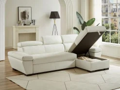 LINEA SOFA Todos Los Sofás|Sofá - 4 Plazas | Sofá cama rinconera derecha bimateria piel JONOVA -