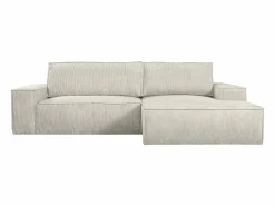 Vente-unique Todos Los Sofás|Sofá De Terciopelo * Sofá cama rinconera derecha de pana - AMELIA de Pascal Morabito Beige
