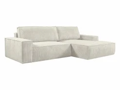 Vente-unique Todos Los Sofás|Sofá De Terciopelo * Sofá cama rinconera derecha de pana - AMELIA de Pascal Morabito Beige